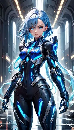 rei ayanami,cg artwork,aqua,sigma,nova,cyborg,magna,cyber,sapphire,winterblueher,electro,eris,scifi,venera,fantasia,blu,cybernetics,futuristic,andromeda,mecha,Anime,Anime,General