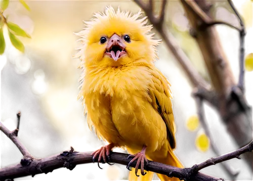 yellow weaver bird,yellow macaw,yellow parakeet,caique,yellow finch,canary bird,yellow winter finch,saffron finch,moluccan cockatoo,sun parakeet,yellow chicken,sulphur-crested cockatoo,cacatua,yellow masked weaver,canari,sun conure,exotic bird,yellowish green parakeet,yellowbird,cape weavers,Illustration,Realistic Fantasy,Realistic Fantasy 47