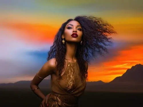  nude Beautiful nigerian girl, full dark curly hair, big dark almond eyes, full red lips, misty sky,a woman with her hair flying in the air,eritrean,african woman,african american woman,mahdawi,loreen