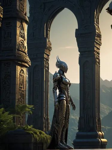 dark elf,mausoleum ruins,garuda,kadala,sentinel,temple fade,sterntaler,scales of justice,the wanderer,horn of amaltheia,imperial shores,guards of the canyon,templar,hall of the fallen,dusk background,ancient city,castle of the corvin,lone warrior,priestess,pilgrimage,Conceptual Art,Sci-Fi,Sci-Fi 09