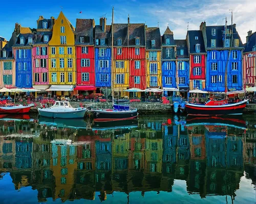 honfleur,willemstad,colorful city,trondheim,belgium,france,normandy,copenhagen,colorful water,nyhavn,harbour,splendid colors,ireland,beautiful buildings,bretagne,french digital background,row of houses,stilt houses,scandinavia,crane houses,Art,Classical Oil Painting,Classical Oil Painting 23