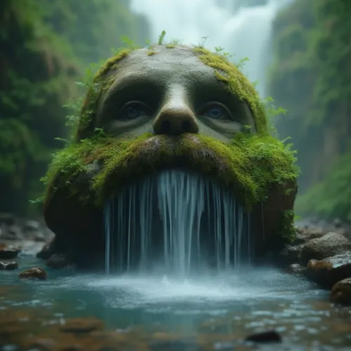 green waterfall,fountain head,druidic,aaaa,druidism,water creature,dagobah,water fall,stoick,ozark,nature and man,moss landscape,the man in the water,fractalius,jet d'eau,verdant,aaa,the body of water,cascada,shannara