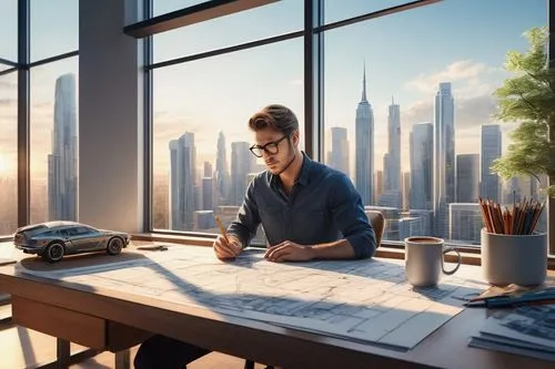 modern office,blur office background,office worker,office desk,working space,man with a computer,work from home,creative office,workspaces,3d rendering,skyscraping,work at home,autodesk,sci fiction illustration,bjarke,rodenstock,desk,homelander,livescribe,oscorp,Illustration,American Style,American Style 03