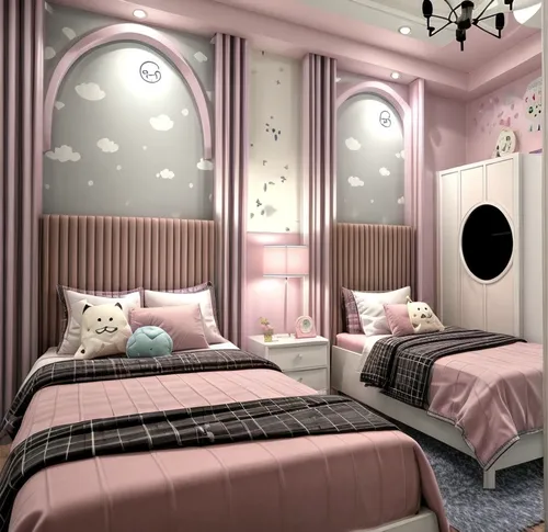 the little girl's room,children's bedroom,canopy bed,baby room,sleeping room,bedroom,room newborn,guest room,kids room,nursery decoration,ornate room,modern room,great room,beauty room,doll house,interior decoration,guestroom,3d rendering,boutique hotel,bridal suite