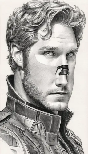 star-lord peter jason quill,pencil drawing,graphite,charcoal pencil,pencil drawings,charcoal drawing,pencil art,pencil and paper,charcoal,gale,hulkenberg,pollux,star line art,pencil color,ballpoint pen,pencils,chalk drawing,arrow line art,solo,pencil frame,Illustration,Black and White,Black and White 30