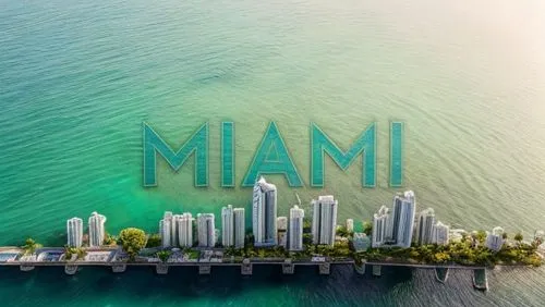 a small island with an inscription of city name,miami,miamis,hkmiami,miamians,biscayan,biscayne,Realistic,Landscapes,Tropical