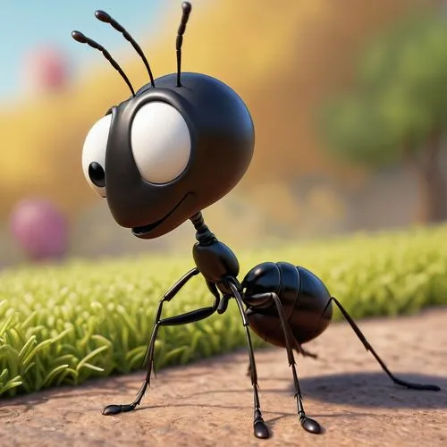 ant   Disney pixar,glossy black wood ant,black ant,ant,antz,eega,insect ball,ants,antman,insects,buzzy,buzzie,bee,insect,medium-sized wasp,bugs,ant hill,cute cartoon character,blackfly,3d stickman,sid