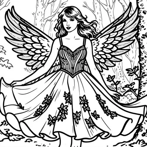 line drawing of taylor swift ,a coloring page of a fairy holding onto her wings,angel line art,coloring pages,coloring page,faerie,fairie,fairy queen,garden fairy,coloring pages kids,faery,vintage ang