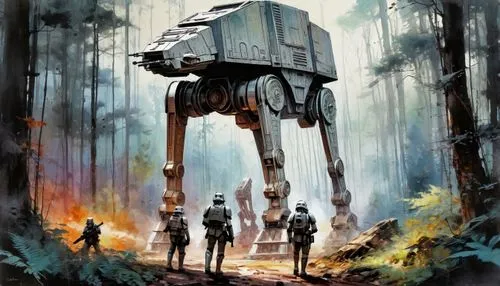 at-at,starwars,star wars,droids,imperial,cg artwork,tie fighter,droid,sci fi,tie-fighter,caravan,concept art,sci fiction illustration,x-wing,millenium falcon,mode of transport,storm troops,science fiction,means of transport,force