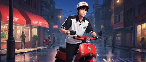 e-scooter,delivery man,electric scooter,delivery service,courier driver,moped,anime cartoon,scooter riding,anime japanese clothing,scooters,scooter,delivering,mobike,mobility scooter,e bike,courier,newspaper delivery,motor scooter,shopping icon,postman,Photography,Fashion Photography,Fashion Photography 10