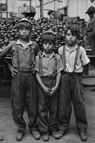 Boys at a canning factory. Image via Library of Congress,workers,child labour,vintage children,school children,workhouse,children of war,miners,forced labour,boy's hats,photos of children,labors,child