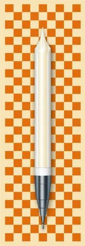 ins奶油风格子矢量图,a 3d rendering of an unlit crayon pen on an orange checkered background,pencil icon,candy corn pattern,spark plug,retro pattern,vector screw,atomizer,Illustration,Vector,Vector 02