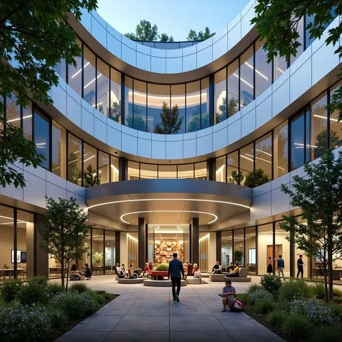 genzyme,cupertino,modern office,office building,seidler,tishman,headquaters,headquarter,newbuilding,freshfields,bridgepoint,office buildings,gensler,atriums,embl,oakbrook,glass facade,reston,home of apple,andaz