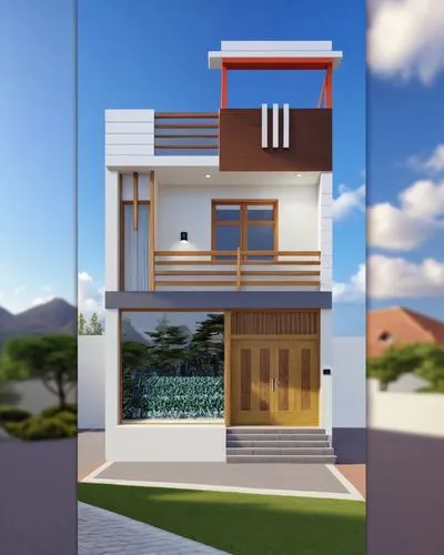 modern house,3d rendering,two story house,residential house,render,small house,cubic house,3d rendered,modern architecture,smart house,miniature house,renders,3d render,holiday villa,frame house,rendered,vivienda,houses clipart,exterior decoration,cube house