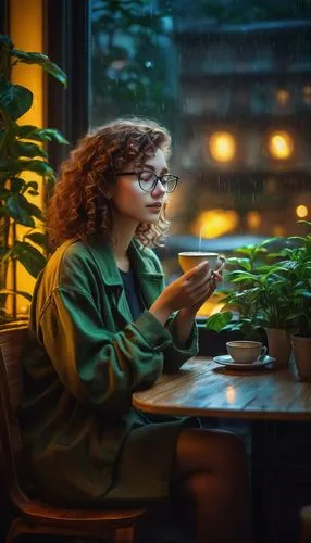 woman drinking coffee,woman at cafe,women at cafe,woman eating apple,coffee background,romantic portrait,girl studying,world digital painting,woman sitting,mystic light food photography,the coffee shop,drinking coffee,coffee shop,girl with cereal bowl,coffee and books,digital painting,barista,bowl of fruit in rain,girl sitting,woman thinking,Illustration,Paper based,Paper Based 03