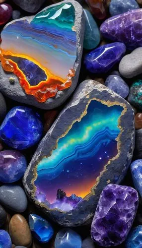 colored stones,background with stones,colorful glass,colored rock,lava stones,colorful water,rock painting,stone background,smooth stones,balanced pebbles,rocks,gemstones,glass stone,pours,colorful background,healing stone,rocky beach,zen stones,samsung wallpaper,agate,Illustration,Realistic Fantasy,Realistic Fantasy 20