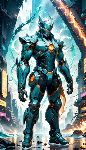 butomus,armored,kryptarum-the bumble bee,armored animal,bolt-004,destroy,steel man,minotaur,leopard's bane,nebula guardian,mecha,gigantic,war machine,brute,game illustration,fantasy warrior,cg artwork,armor,sci fiction illustration,alien warrior,Anime,Anime,General