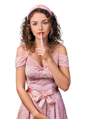 florinda,the girl in nightie,woman eating apple,shhh,girl with speech bubble,secretiveness,woman pointing,shh,vintage woman,whistleblowing,mutism,dorthy,gossipy,vintage women,fiordiligi,feminization,musetta,principessa,pink ribbon,pennywhistle,Illustration,Japanese style,Japanese Style 16