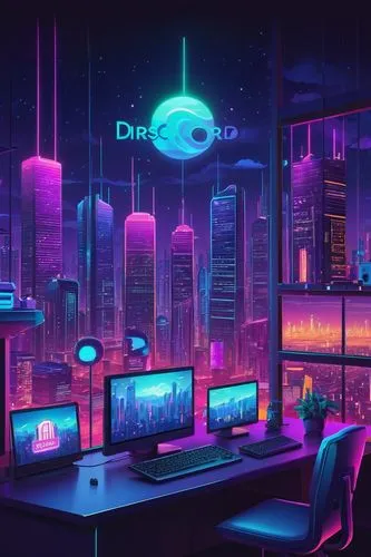 cyberspace,cyberpunk,dream world,cyber,neon human resources,futuristic landscape,dreamland,dream factory,scifi,80's design,neon light,neon,neon lights,nightclub,futuristic,fantasy city,ufo interior,drexel,colorful city,neon drinks,Illustration,Realistic Fantasy,Realistic Fantasy 30