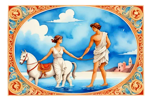 minoans,horoscope libra,hesperides,zodiacal sign,the zodiac sign pisces,nereids,zodiacs,zodiacal signs,cavaliere,horoscope taurus,centaurs,horoscope pisces,galleasses,cd cover,amorites,bathers,honeymoon,hippolytus,adam and eve,amphitrite,Art,Classical Oil Painting,Classical Oil Painting 02