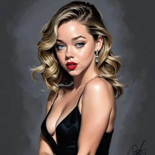 seyfried,digital painting,red lips,minogue,bey,red lipstick,Illustration,Abstract Fantasy,Abstract Fantasy 23