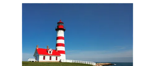 Point Judith Lighthouse, coastal scenery, majestic architecture, towering structure, white and red stripes, lantern room, spiral staircase, rugged coastline, waves crashing, sunny day, clear blue sky,