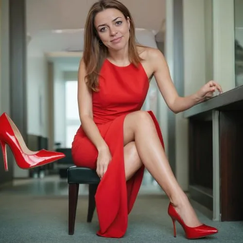 red business dress and red high heels,red shoes,lady in red,maria,business woman,in red dress,stilettos,man in red dress,girl in red dress,woman shoes,business women,politician,ceo,red,secretary,red d