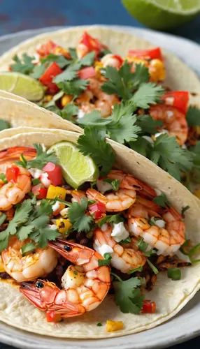 Write a recipe for spicy grilled shrimp tacos.,shrimp tortillas,shrimp taco,mango catfish taco,fajita,tacos food,mexican foods,tex-mex food,tacos,southwestern united states food,grilled shrimp,mexican