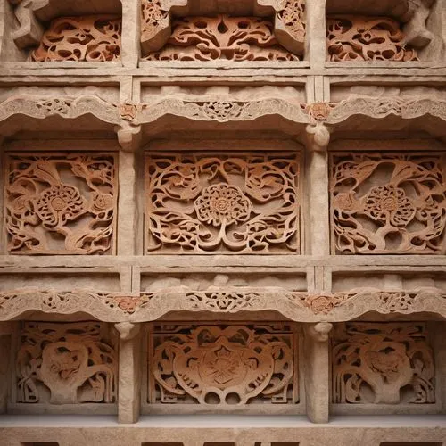 carved wall,carvings,patterned wood decoration,terracotta,the court sandalwood carved,entablature,wooden facade,terracotta tiles,wood structure,amber fort,panel,wall panel,details architecture,stonework,architectural detail,hall roof,facade panels,motifs of blue stars,jaisalmer,carved wood,Photography,General,Commercial