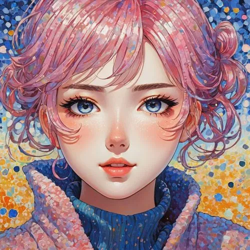 nausicaa,kommuna,nadeshiko,fairy galaxy,fantasy portrait,pink glitter,soft pastel,haru,coral,coral charm,krita,galaxy,ponyo,nanami,girl portrait,starry,fairie,dots,digital art,winter cherry,Conceptual Art,Daily,Daily 31