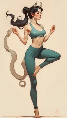 dakini,korra,eldena,kongfu,mulan,yogini,Illustration,Paper based,Paper Based 17