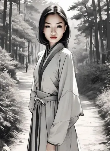 geisha girl,geisha,hanbok,mukimono,oriental girl,mulan,oriental princess,japanese woman,world digital painting,korean culture,taekkyeon,kimjongilia,songpyeon,kimchijeon,korean drama,kimono,daegeum,asian woman,korean won,seolleongtang,Digital Art,Line Art