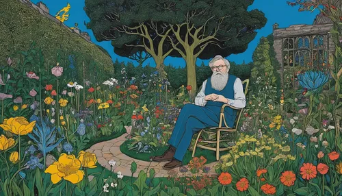 girl in the garden,gardener,persian poet,in the garden,work in the garden,vincent van gough,garden swing,chair in field,elderly man,garden bench,man on a bench,woman sitting,narcissus of the poets,farmer in the woods,idyll,in the spring,garden work,to the garden,jonquils,ervin hervé-lóránth,Illustration,Black and White,Black and White 20