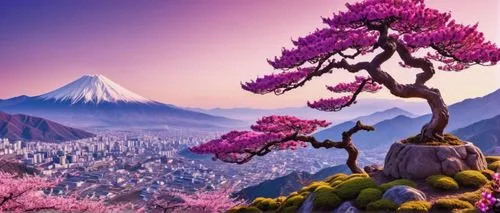 japanese sakura background,sakura background,purple landscape,sakura tree,the japanese tree,blossom tree,japanese floral background,cherry blossom tree,lilac tree,sakura trees,japanese mountains,landscape background,bonsai tree,japan landscape,flourishing tree,flower tree,japanese background,mountain flower,cartoon video game background,cherry blossom japanese,Photography,General,Realistic