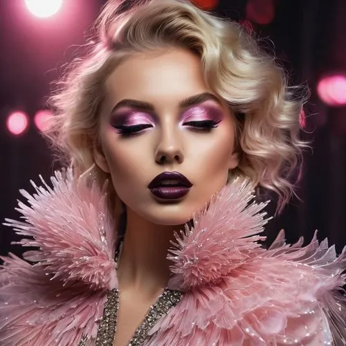 glam,dark pink in colour,vintage makeup,pink beauty,glammed,derivable,loboda,pink glitter,deep pink,fringed pink,neon makeup,glamorized,jeffree,dark pink,glamorizing,airbrushed,glamor,perrie,makeup artist,vanderhorst,Photography,General,Fantasy