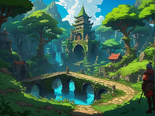 fantasy landscape,ancient city,game illustration,druid grove,fairy village,fantasy world,wishing well,development concept,concept art,3d fantasy,devilwood,monastery,mountain settlement,fantasy city,knight village,game art,ruins,elven forest,backgrounds,world digital painting,Photography,Fashion Photography,Fashion Photography 21