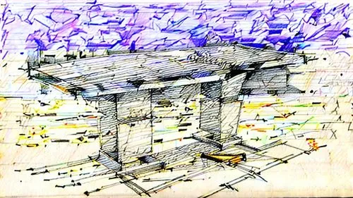 Mesa de comedor de madera maciza con patas en metál en cubos,structure artistic,frame drawing,nonbuilding structure,reinforced concrete,constructions,seismograph,building structure,game drawing,struct