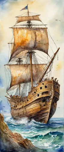 galleon ship,barquentine,sea sailing ship,sail ship,east indiaman,galleon,sailing ship,sloop-of-war,three masted sailing ship,full-rigged ship,caravel,sailing vessel,tallship,trireme,manila galleon,mayflower,pirate ship,steam frigate,friendship sloop,sailing ships,Illustration,Paper based,Paper Based 24