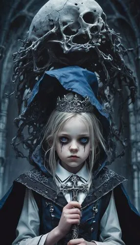 isoline,gothic portrait,lenore,doll looking in mirror,anabelle,schierholtz,coraline,doll's head,schierstein,female doll,the little girl,puppetmaster,marionette,bjd,doll head,doll figure,dollfus,narcissa,cressida,ermengarde,Illustration,Realistic Fantasy,Realistic Fantasy 47