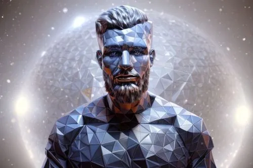 dr. manhattan,3d man,stone man,electro,digiart,astral traveler,sculptor,cinema 4d,dimensional,fractalius,thinking man,3d figure,the statue,electron,chainlink,metal figure,bust of karl,avatar,statue,sc