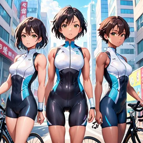 catsuits,keirin,makoto,cycling,haruhi suzumiya sos brigade,biking,Anime,Anime,Realistic