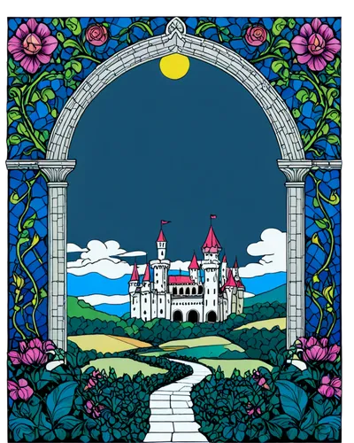 frame border illustration,fairy tale castle,art nouveau frame,woodring,fairytale castle,fairy tale icons,sergiev,castle of the corvin,art nouveau frames,rivendell,frame illustration,iznik,fairy tale,flower border frame,decorative frame,knight's castle,tartary,art deco border,canterville,maksudov,Illustration,Realistic Fantasy,Realistic Fantasy 45