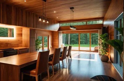 modern kitchen interior,wood casework,modern kitchen,kitchen design,kitchen interior,interior modern design,contemporary decor,mid century house,paneling,cabinetry,hardwood floors,home interior,breakfast room,laminated wood,cabin,modern decor,dark cabinetry,timber house,bohlin,patterned wood decoration,Photography,General,Realistic