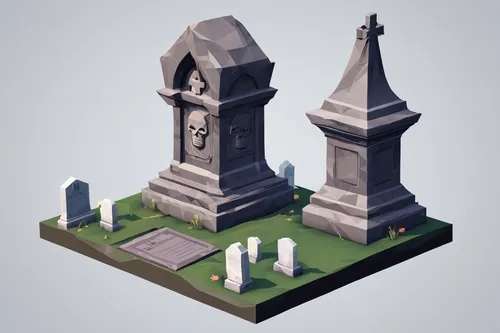 grave arrangement,tombstones,gravestones,old graveyard,grave stones,cemetary,graveyard,burial ground,3d model,cemetery,obelisk tomb,mausoleum ruins,monument protection,graves,monuments,headstone,tombstone,forest cemetery,tombs,necropolis,Unique,3D,Low Poly