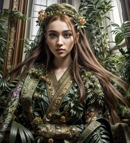 girl in a wreath,girl in flowers,beautiful girl with flowers,dryad,elven flower,flora,fantasy portrait,bunches of rowan,mystical portrait of a girl,laurel wreath,the enchantress,fairy queen,wreath of flowers,flower fairy,floral,floral wreath,spring crown,poison ivy,ivy,celtic queen