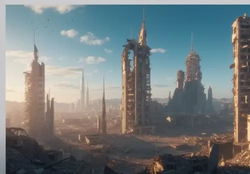 cardassia,coruscant,tirith,destroyed city,coruscating,sedensky,theed,terraform,citadels,barrayaran,skylstad,valerian,sulaco,arcology,varsavsky,cosmodrome,metropolis,ordos,homeworld,barsoom,Photography,General,Realistic