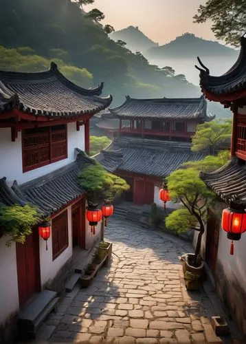 teahouses,asian architecture,south korea,wudang,goryeo,korean culture,yunnan,qingming,shannxi,korean folk village,corea,dongbuyeo,qingcheng,hengdian,confucianism,confucian,korean history,oriental,hushan,sukjong,Art,Artistic Painting,Artistic Painting 29