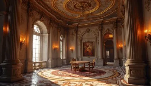 ornate room,cochere,royal interior,bernini altar,chapel,monastery of santa maria delle grazie,enfilade,sacristy,entrance hall,sapienza,antechamber,bramante,certosa di pavia,mirogoj,altar,saint peter's basilica,empty interior,oratory,lateran,baroque,Photography,General,Realistic