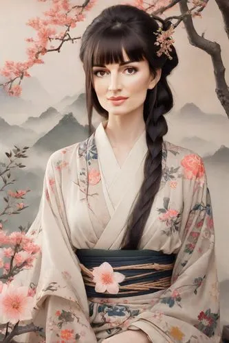 geisha,kimono,geisha girl,japanese woman,gisaeng,hanfu,Photography,Realistic