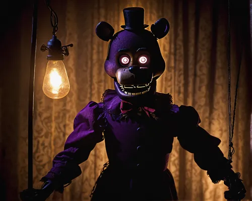 puppet,string puppet,dark suit,puppets,the voodoo doll,a voodoo doll,marionette,puppeteer,ventriloquist,endoskeleton,voodoo doll,voo doo doll,macabre,disney character,creepy clown,with the mask,3d render,killer doll,dark portrait,purple rizantém,Photography,General,Cinematic